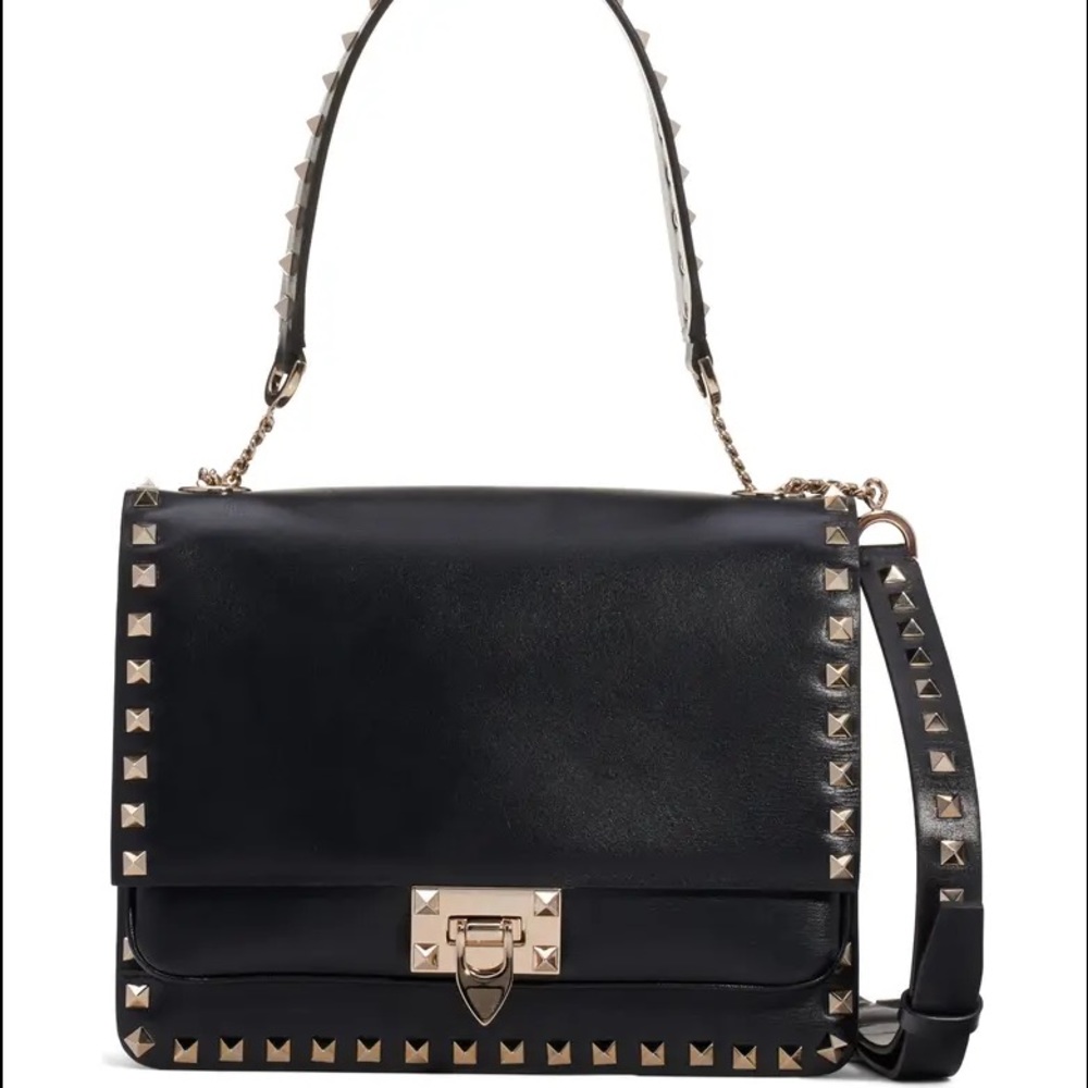 BEAUTIFUL Genuine Valentino Garavani Rockstud Smooth Leather Shoulder Bag